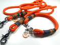 Bild in Galerie-Betrachter laden, Halsband Set HAPPY in orange - BenzoDesign