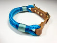 Załaduj obraz do przeglądarki galerii, Halsbandset SAM in aqua türkis mit Gravur - BenzoDesign
