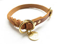 Charger l'image dans la visionneuse de galerie,Zugstophalsband Hope aus Fettleder cognac - BenzoDesign