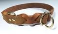 Charger l'image dans la visionneuse de galerie,Zugstophalsband Xenia aus Fettleder cognac - BenzoDesign