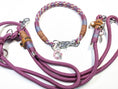 Bild in Galerie-Betrachter laden, Halsband Set ALMA in classic bordeaux - BenzoDesign
