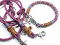 Bild in Galerie-Betrachter laden, Halsband Set ALMA in classic bordeaux - BenzoDesign
