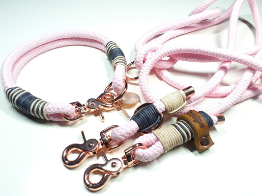 Halsband Set CLARA in rosa - BenzoDesign