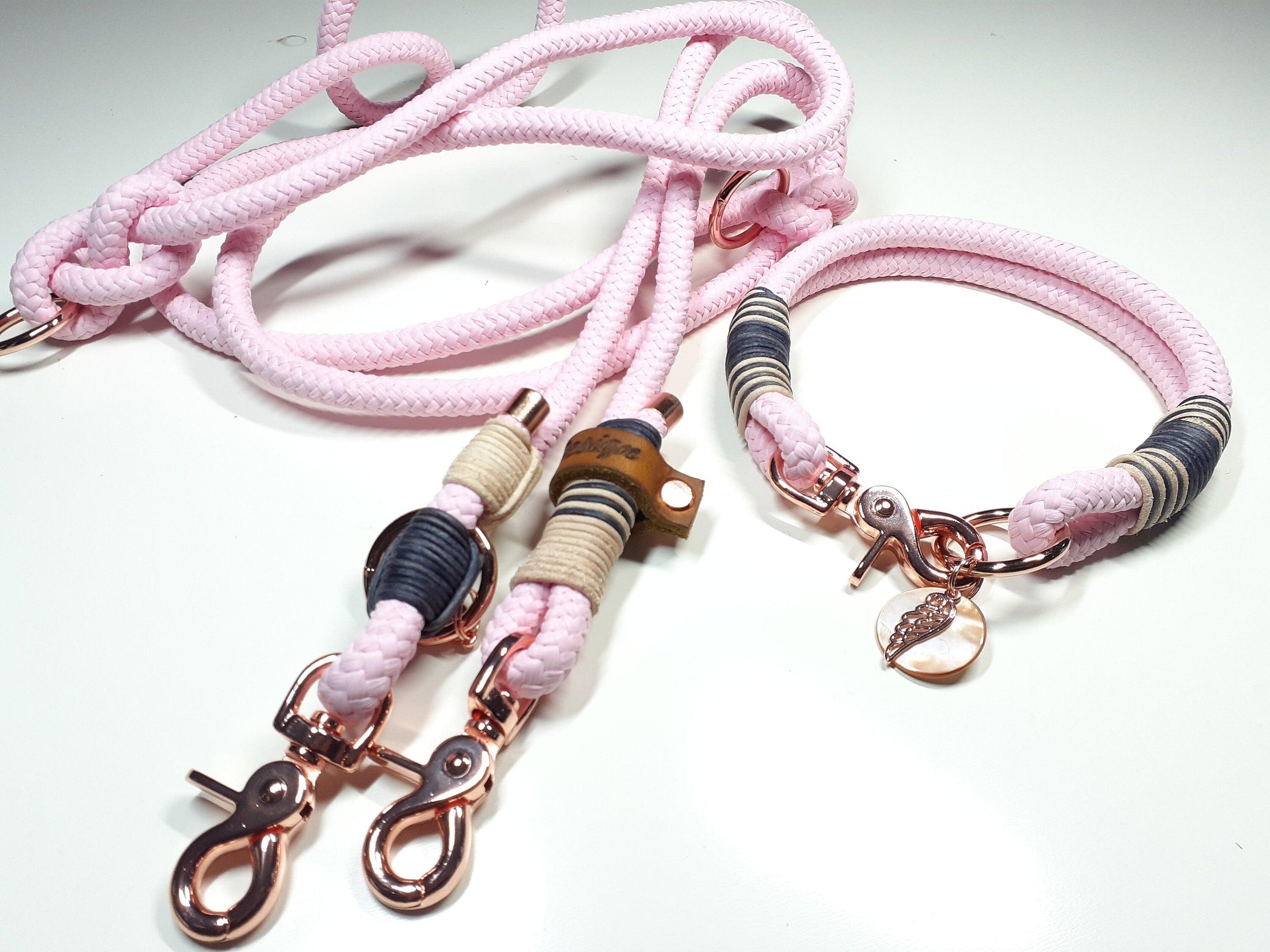 Halsband Set CLARA in rosa - BenzoDesign