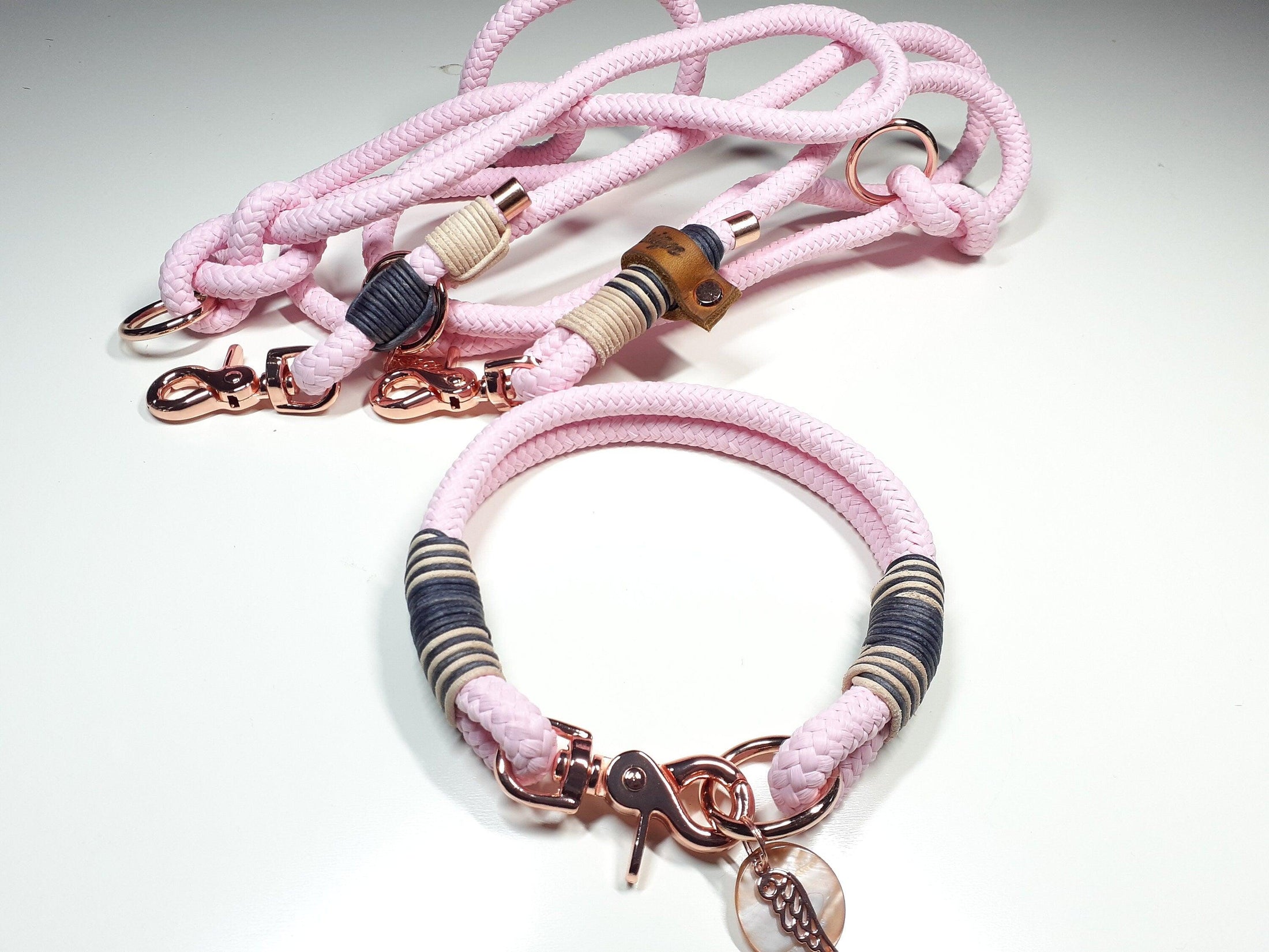 Halsband Set CLARA in rosa - BenzoDesign