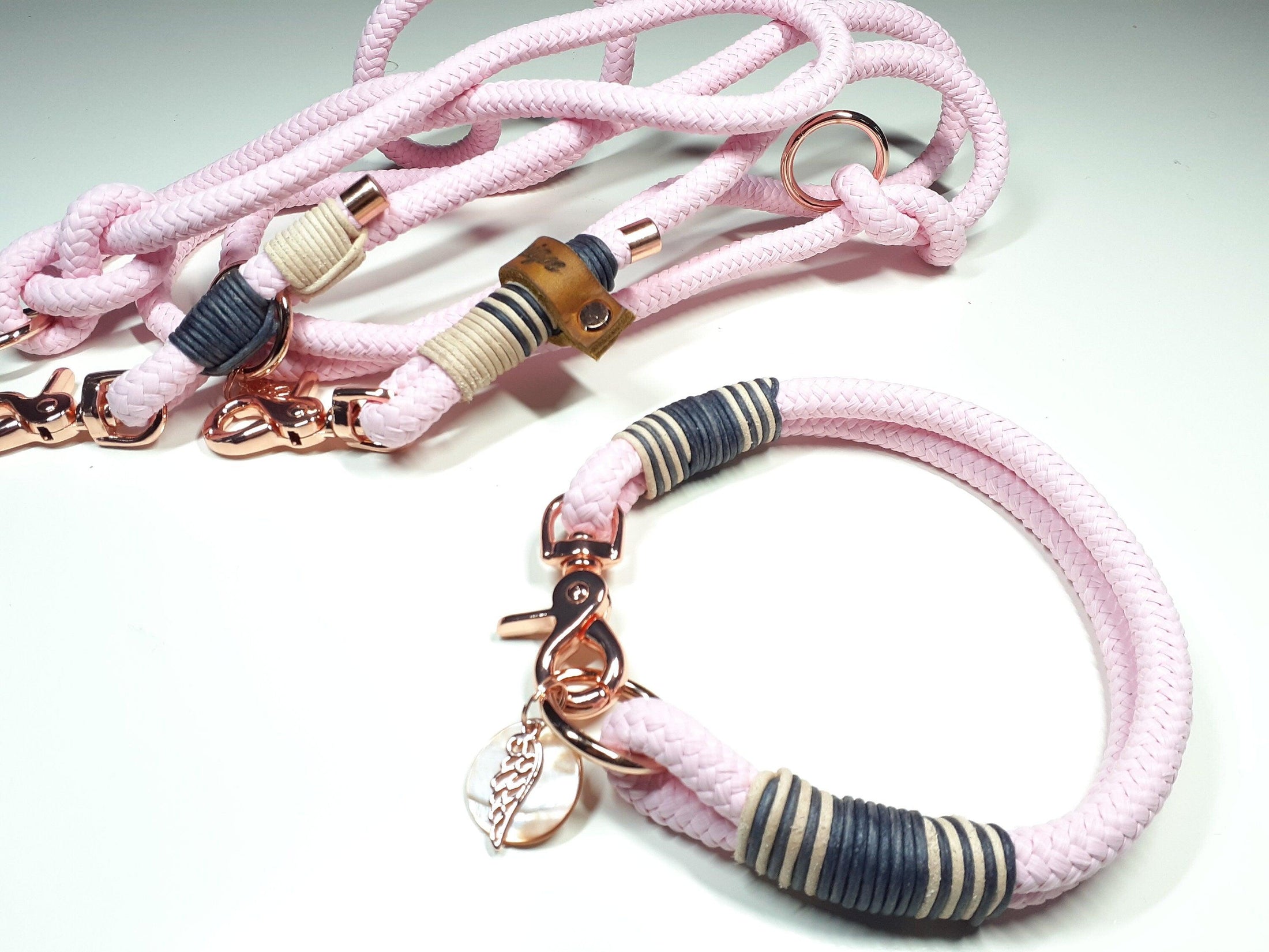 Halsband Set CLARA in rosa - BenzoDesign