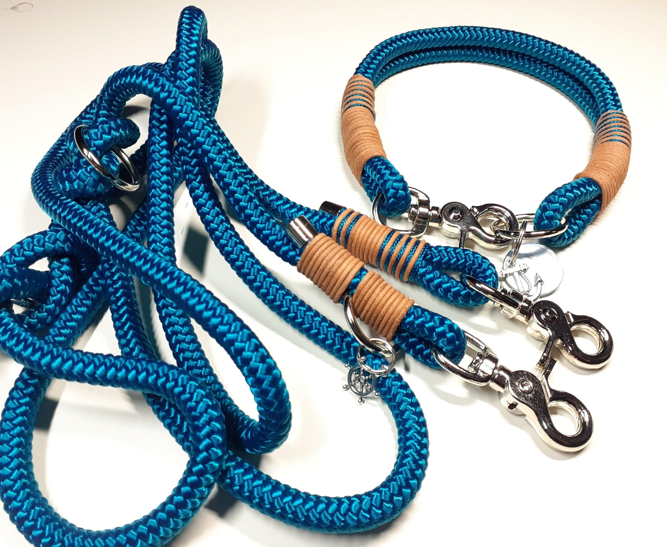 Halsband Set COOPER in aqua - BenzoDesign