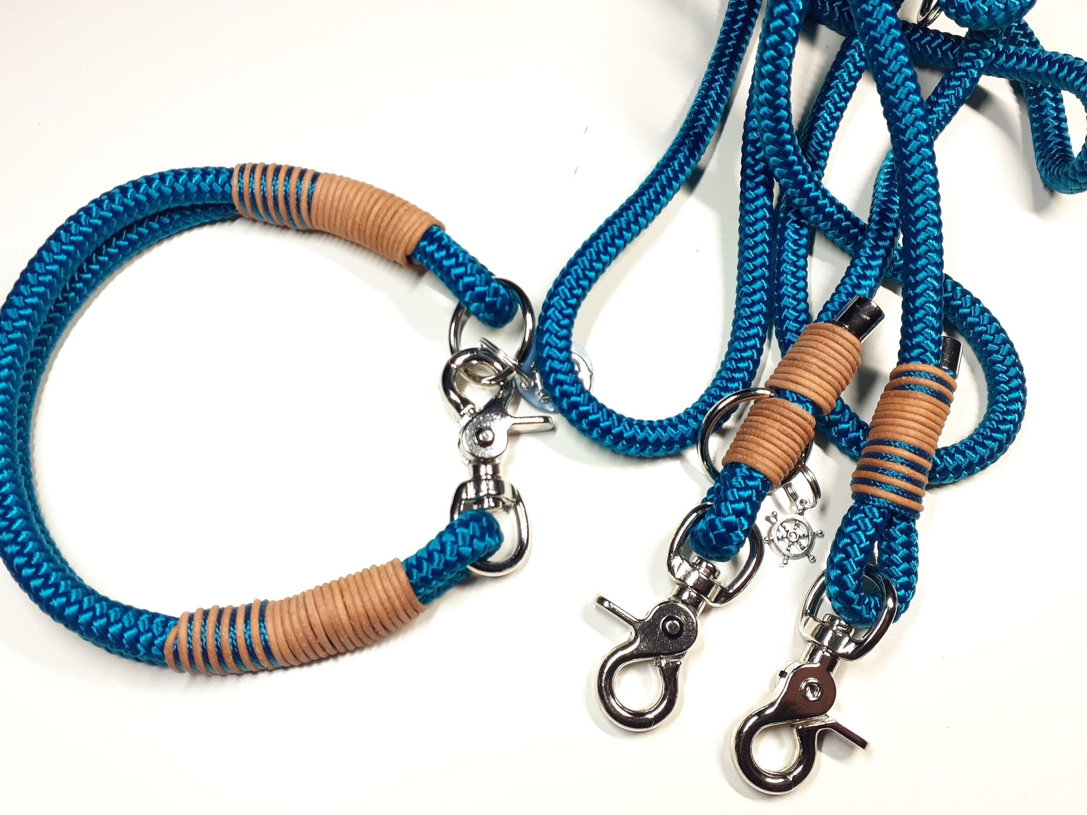 Halsband Set COOPER in aqua - BenzoDesign