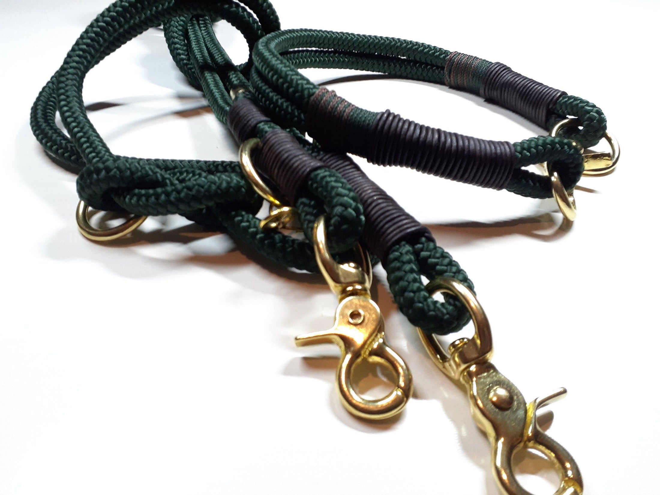 DOBBY collar set in dark green - BenzoDesign