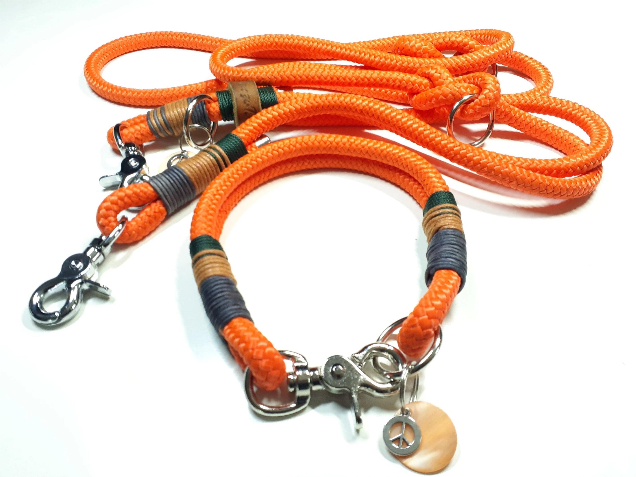 Set collier HAPPY en orange - BenzoDesign