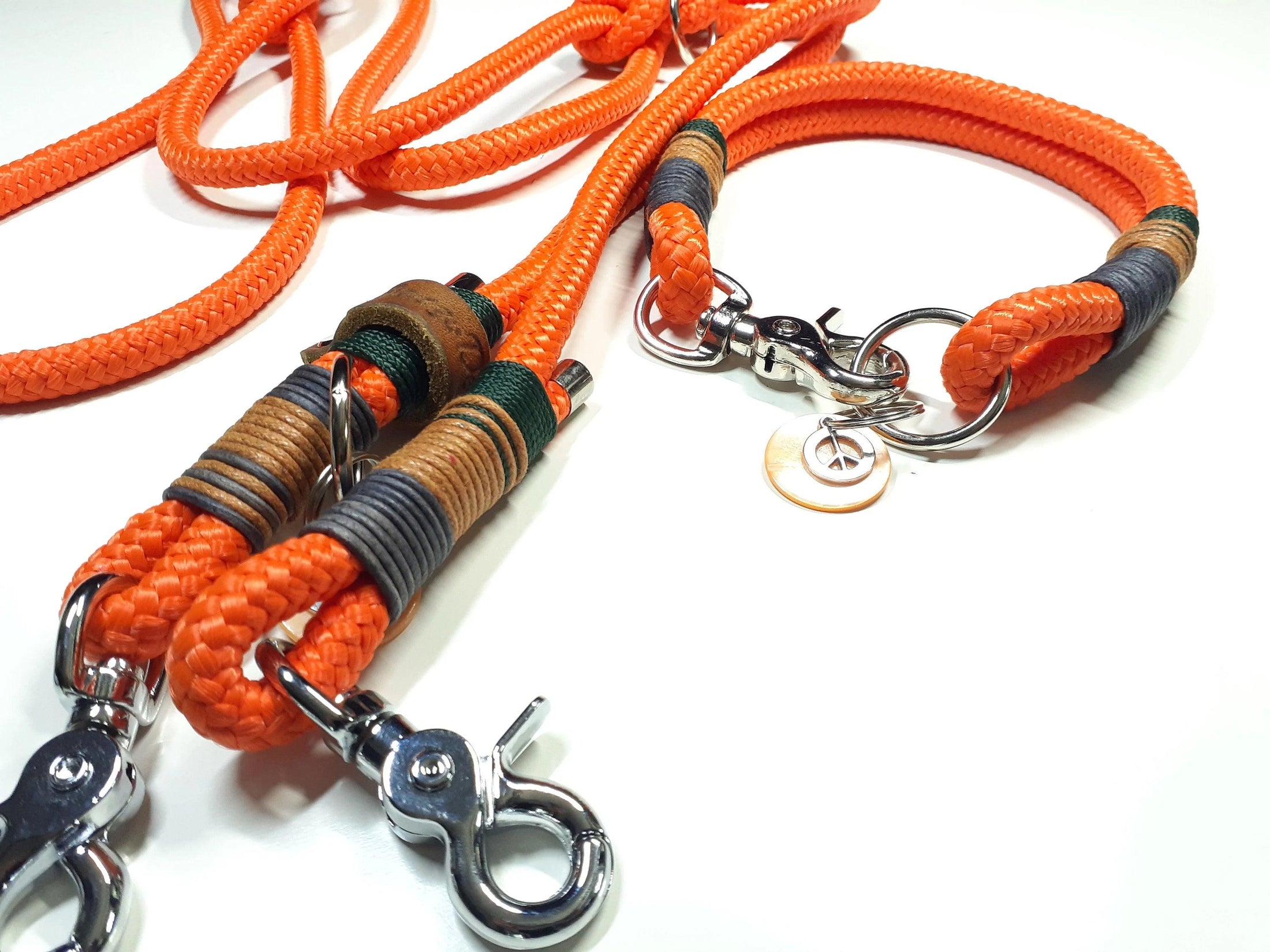 Set collier HAPPY en orange - BenzoDesign