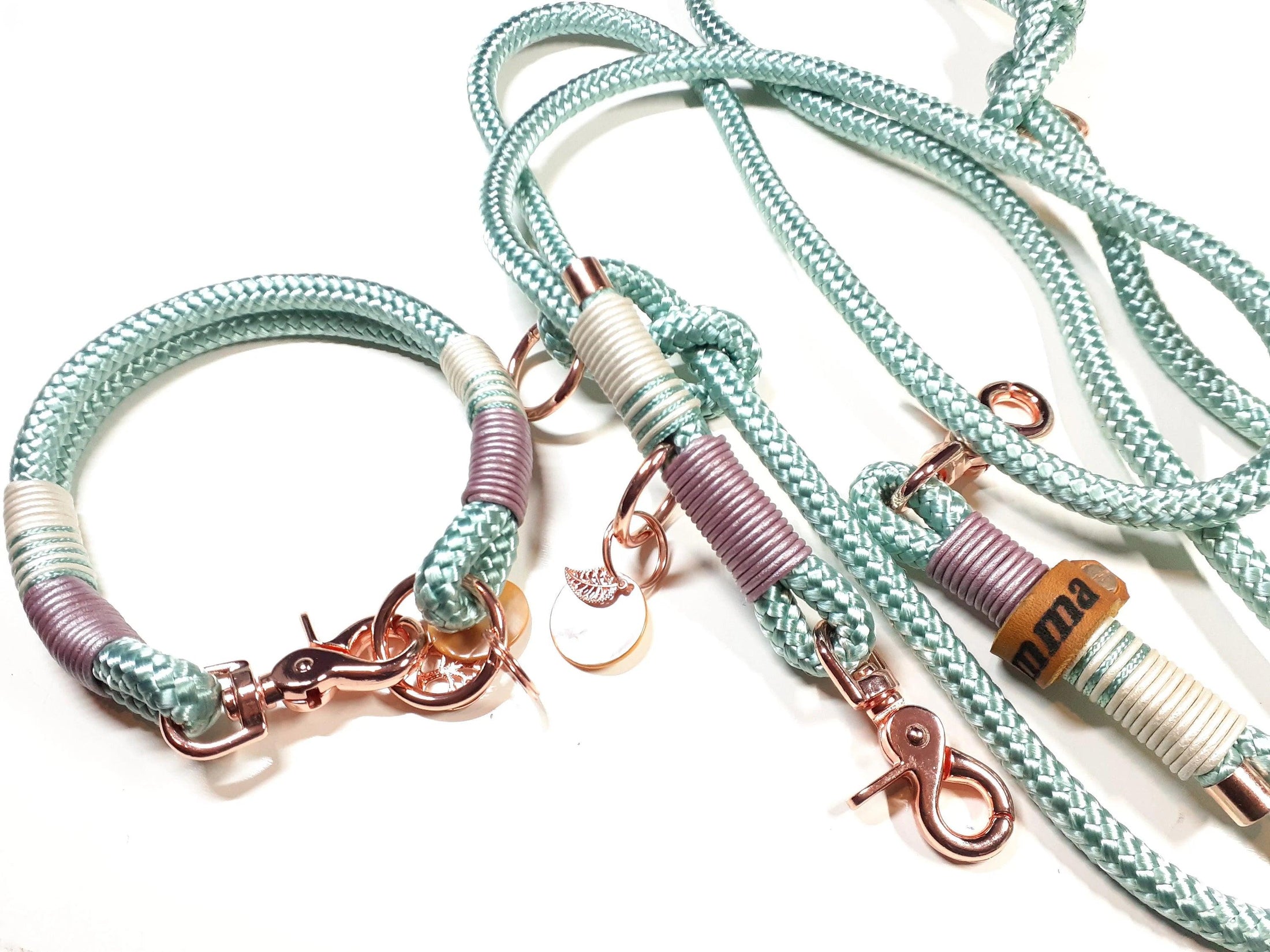 Halsband Set KIM in mint - BenzoDesign