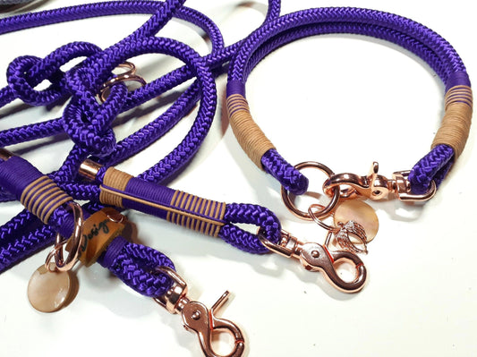 Halsband Set RUBY in violett - BenzoDesign