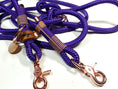 Bild in Galerie-Betrachter laden, Halsband Set RUBY in violett - BenzoDesign
