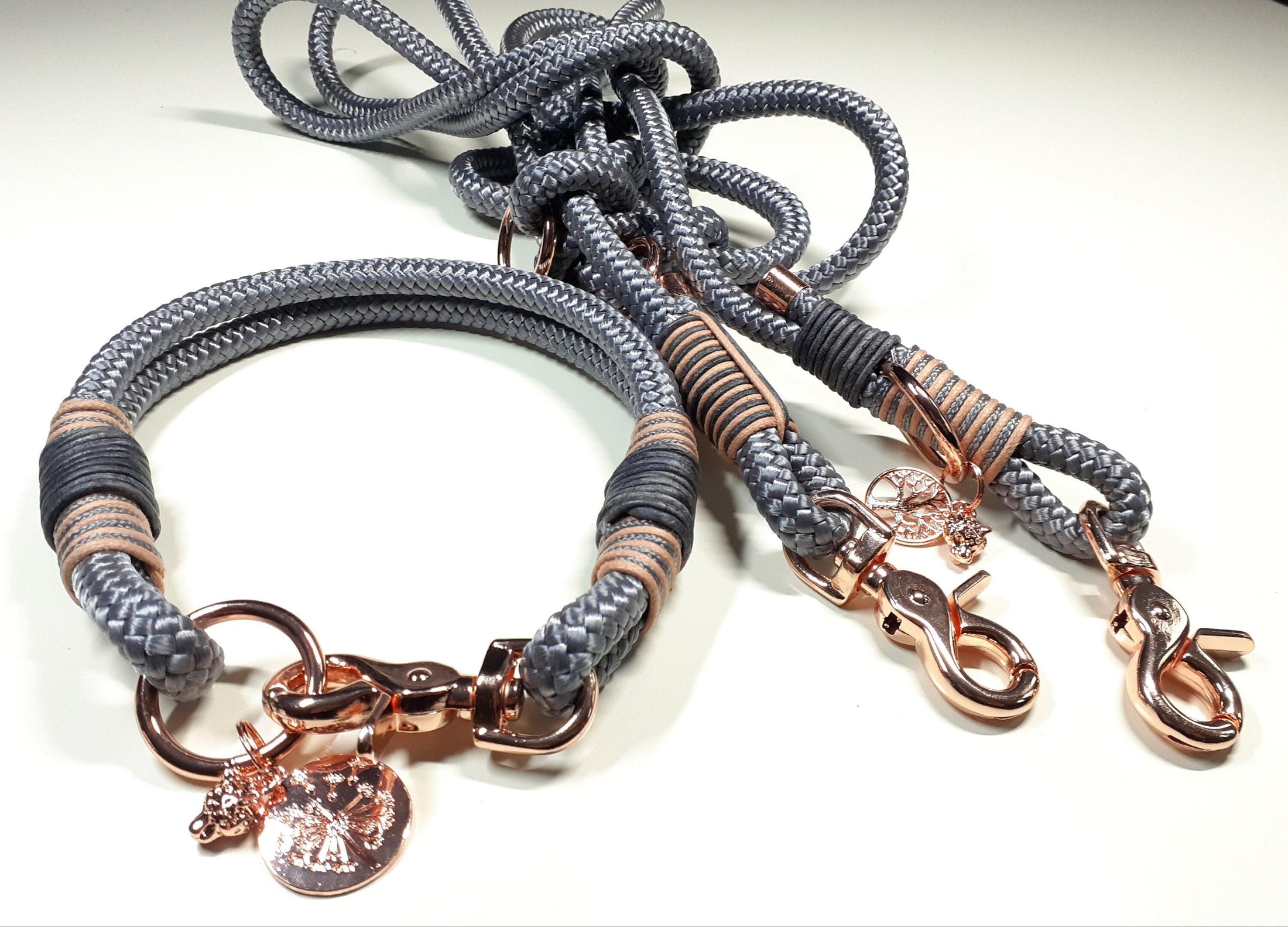 Set collier SAMIRA en gris - BenzoDesign