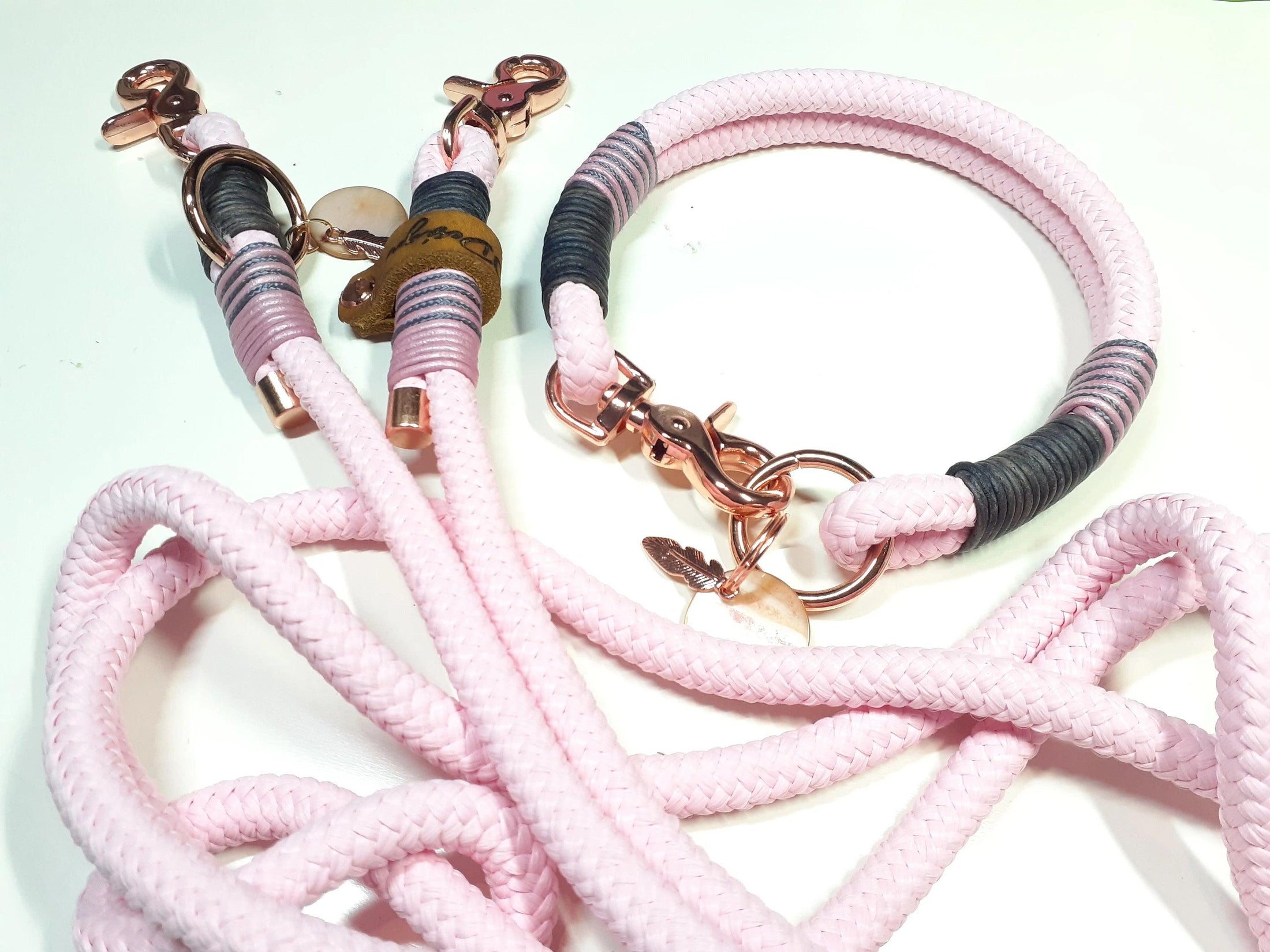 Set collier SISSY en rose - BenzoDesign