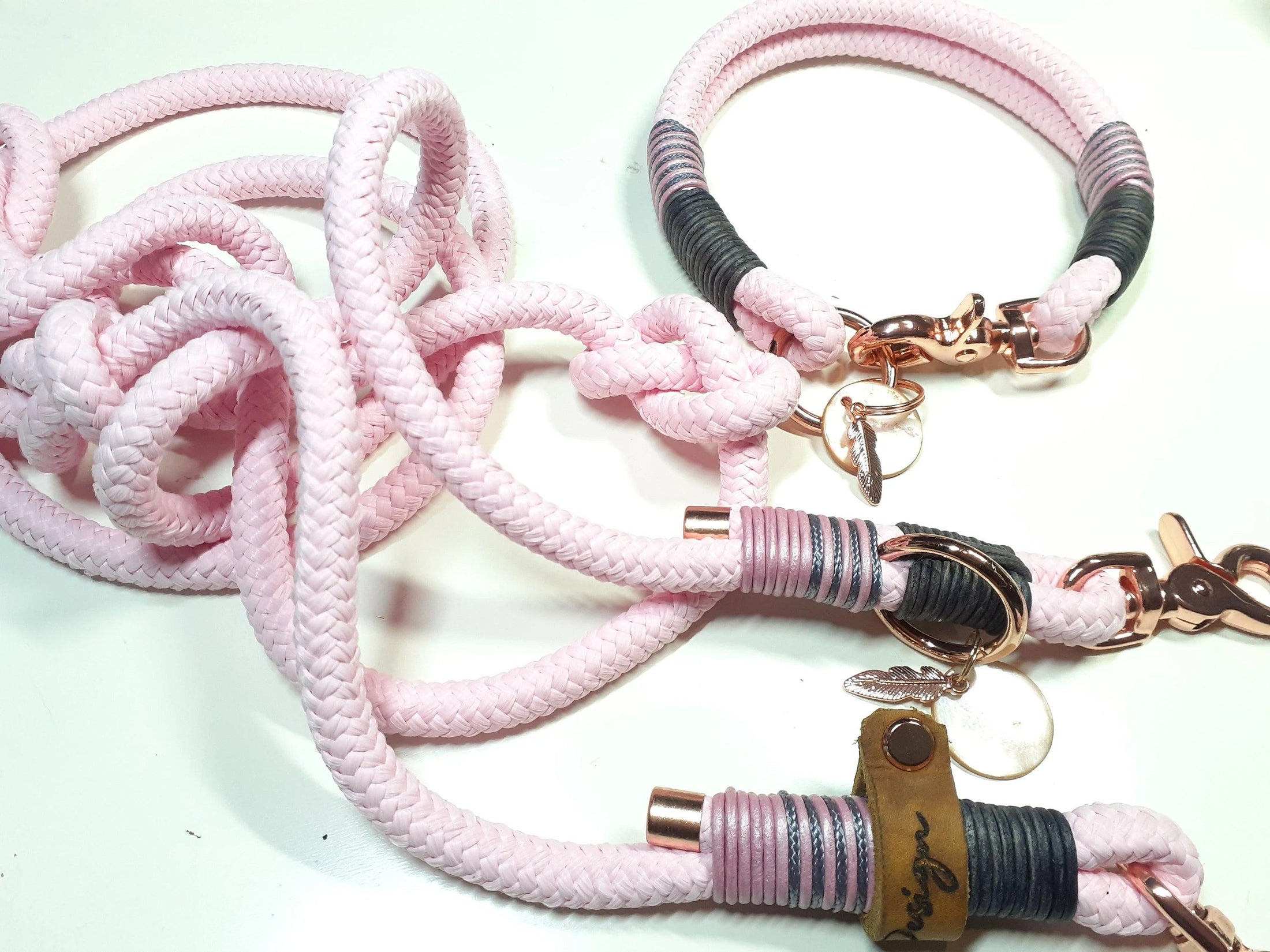 Set collier SISSY en rose - BenzoDesign