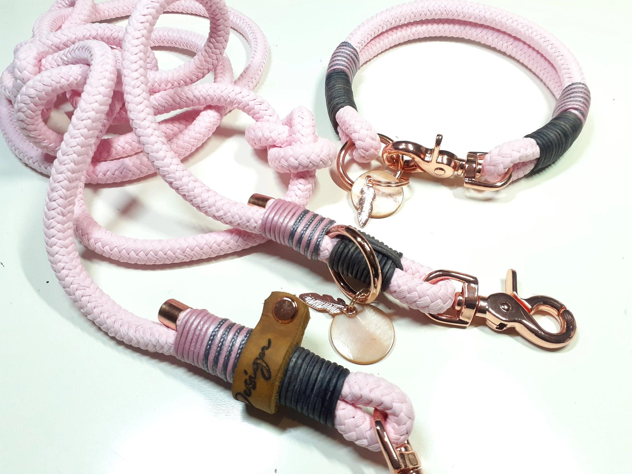 Set collier SISSY en rose - BenzoDesign