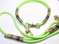 Bild in Galerie-Betrachter laden, Halsband Set SUNNY in lime - BenzoDesign
