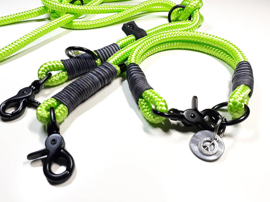 Halsband Set TYSEN in neongrün - BenzoDesign