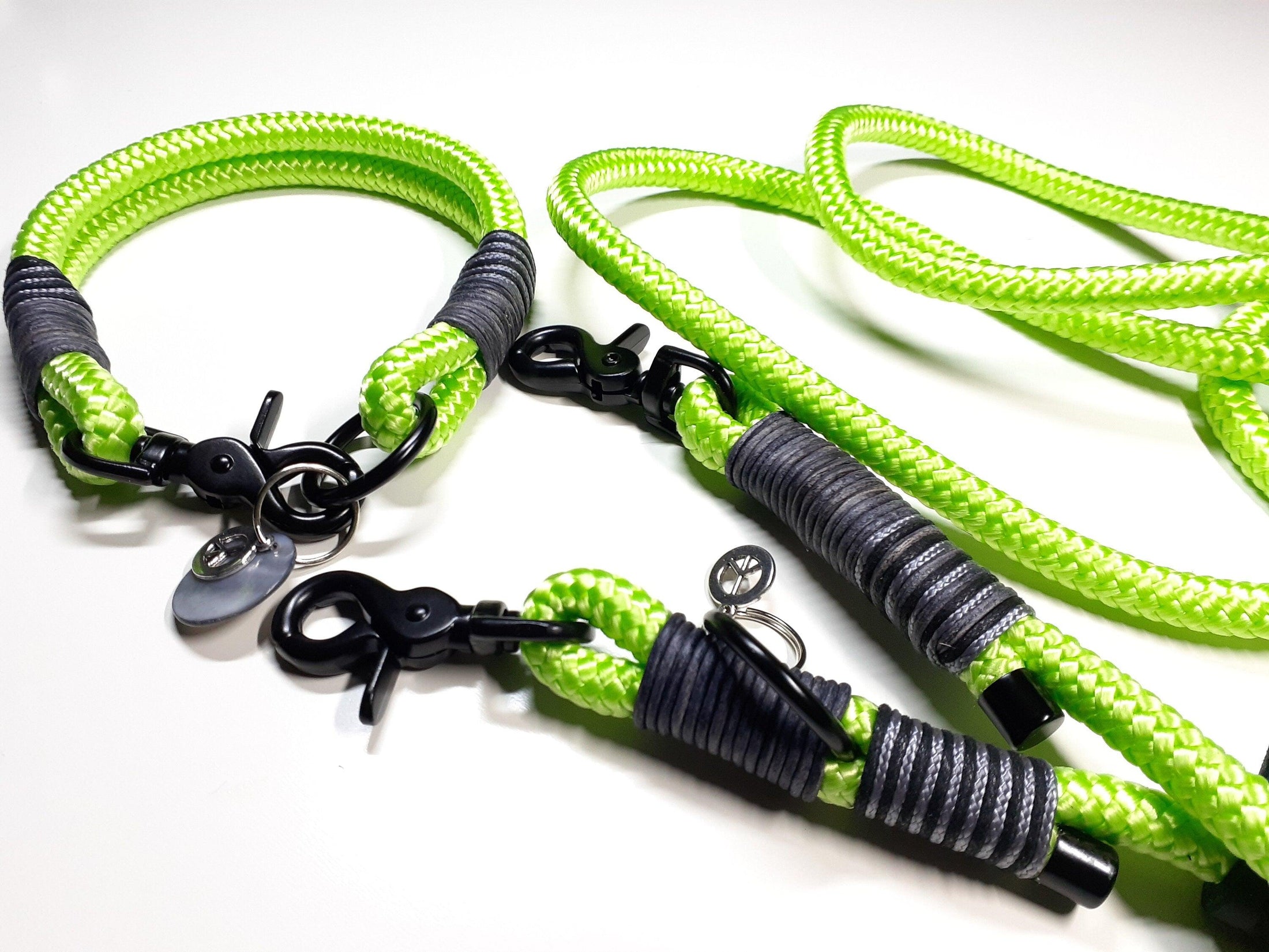 Halsband Set TYSEN in neongrün - BenzoDesign