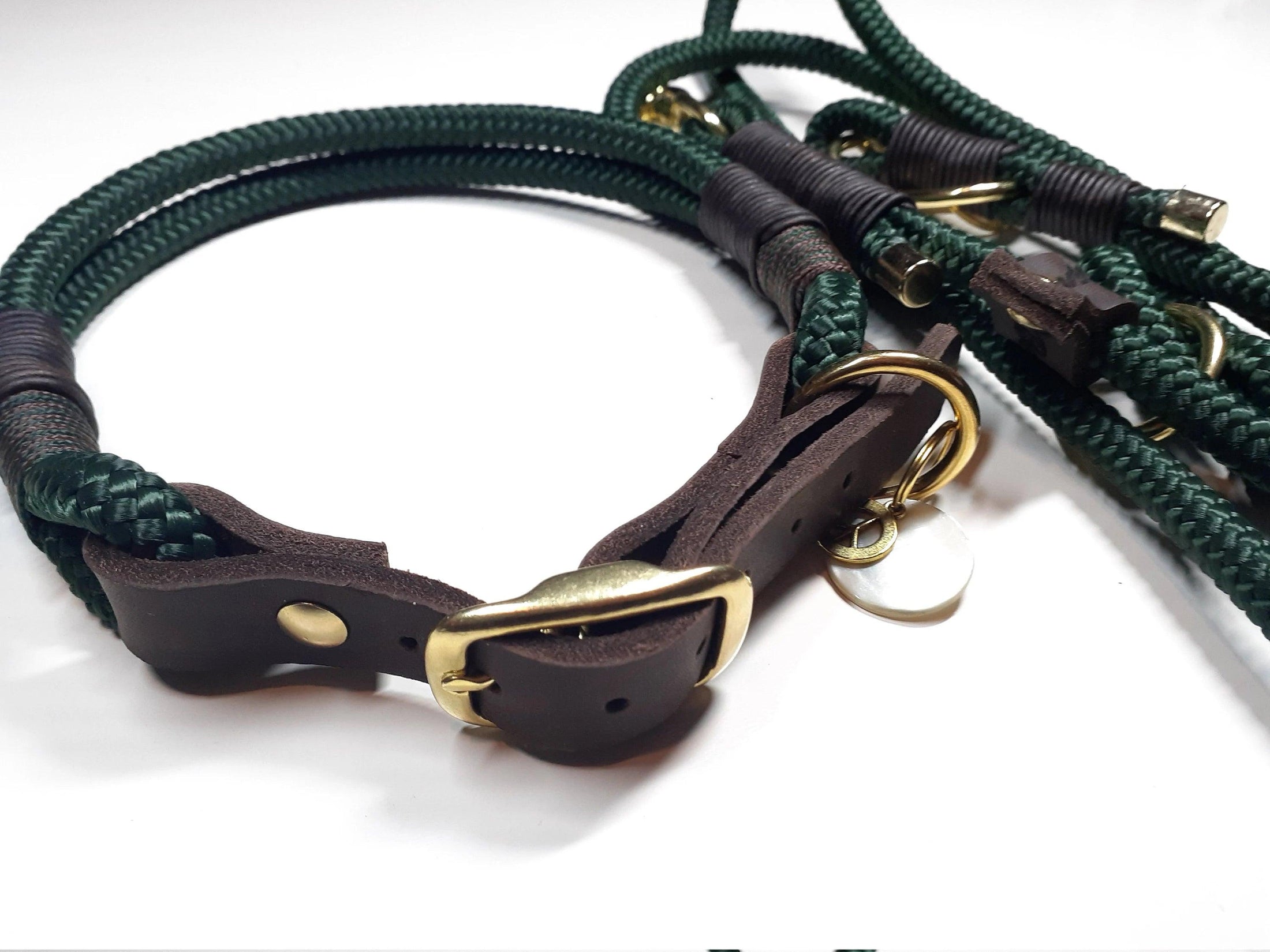 FOREST collar set in dark green - BenzoDesign