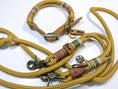 load picture in gallery viewer, Necklace set ILSE in mustard yellow with engraving - BenzoDesign
