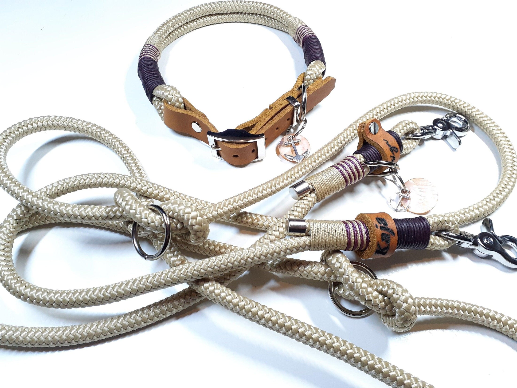 Set collier KAJA en beige - BenzoDesign