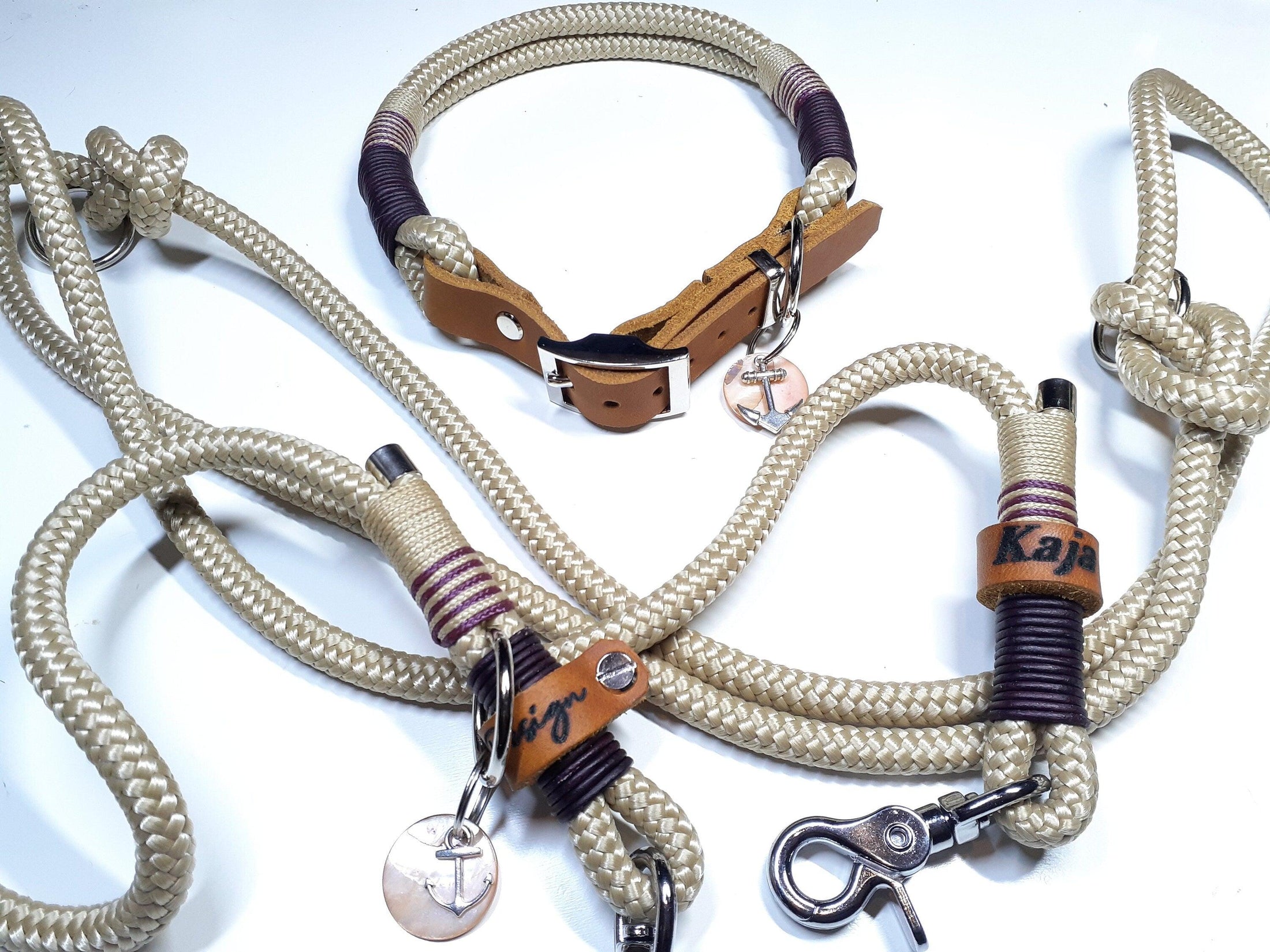 Set collier KAJA en beige - BenzoDesign