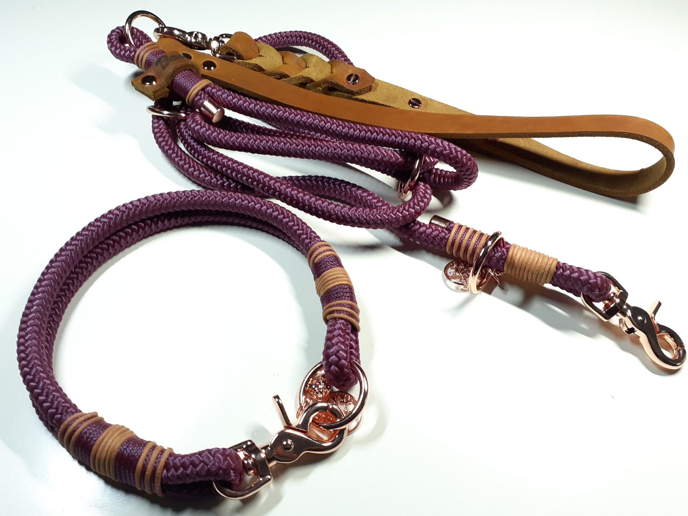 Set collier SILA en lilas avec gravure - BenzoDesign