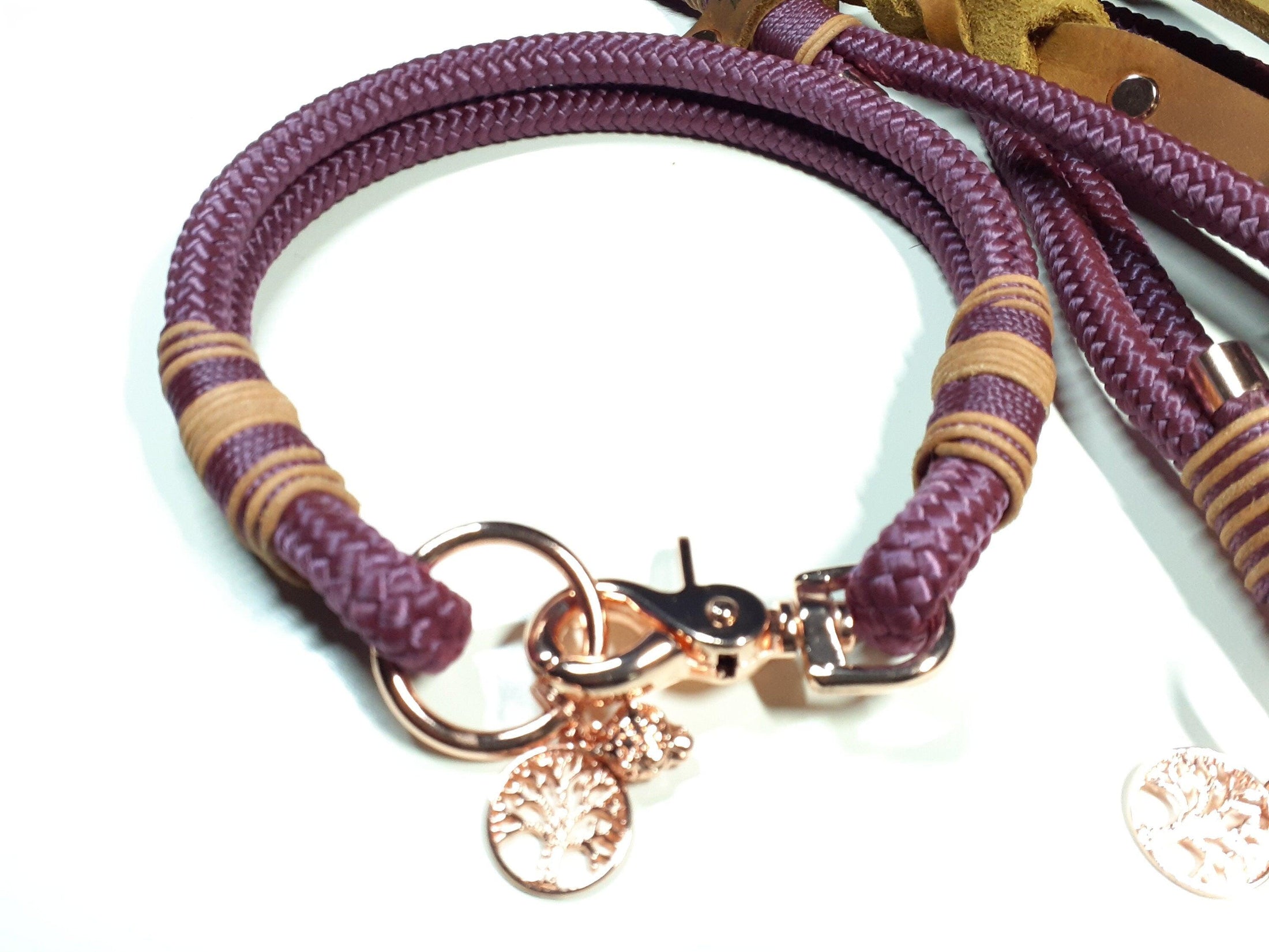 Set collier SILA en lilas avec gravure - BenzoDesign