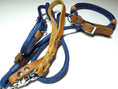 Carica l'immagine nella gallery viewer, Collare set corda STEVE in corda da arrampicata in blu con incisione - BenzoDesign
