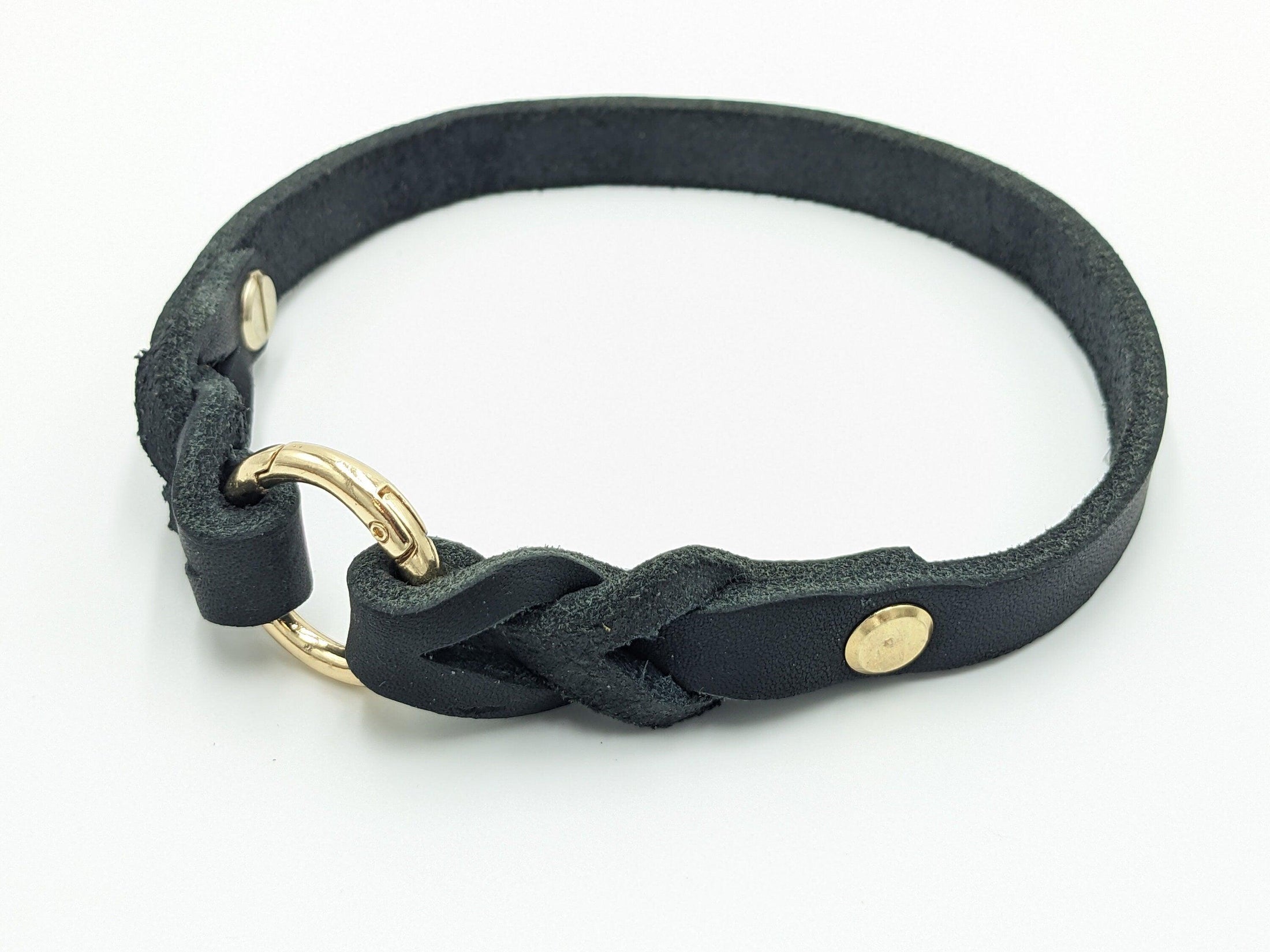 Markenhalsband aus Fettleder - BenzoDesign