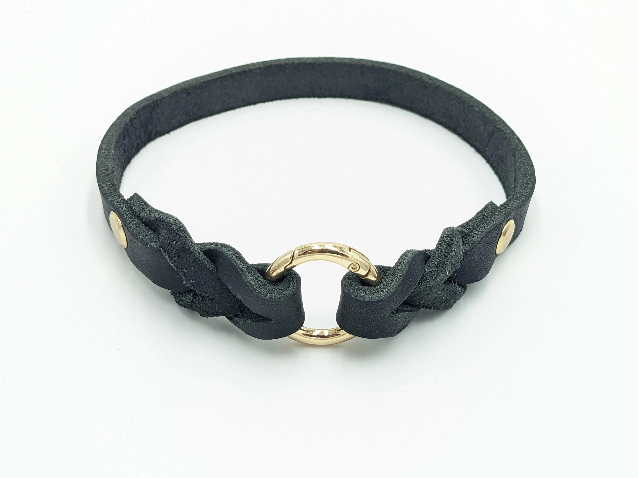 Markenhalsband aus Fettleder - BenzoDesign